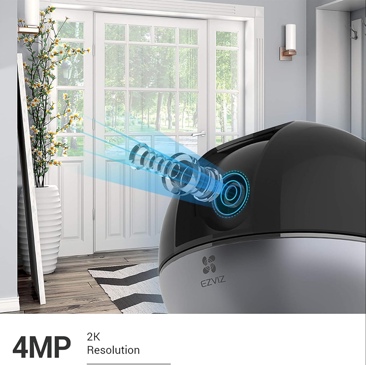 Ezviz 4mp PT Indoor Camera Zoom Tracking | C6W - متجر نصر