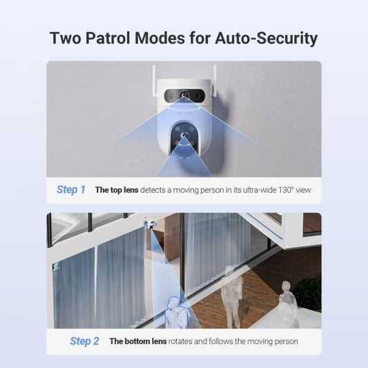 EZVIZ Surveillance Camera Ezviz 5mp Dual Lens Outdoor PT Camera | H9c 5mp