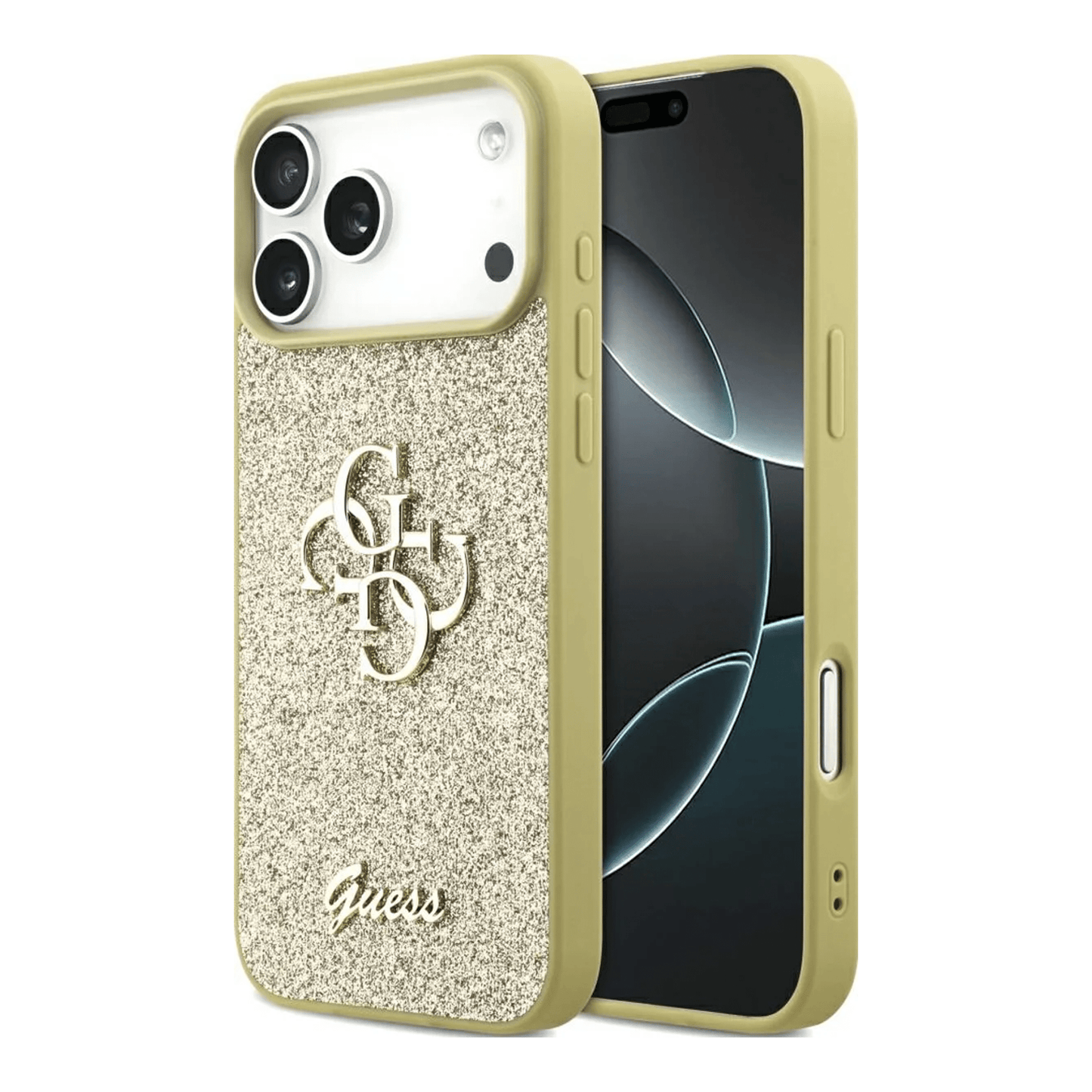 GUESS Glitter PU Case with Big 4G Metal Logo | IPHONE 17 Sereis | Multi Color - متجر نصر