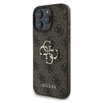 GUESS Mobile Phone Accessories GUESS MagSafe 4G PU Leather Case for iPhone 16 Pro Max - Brown