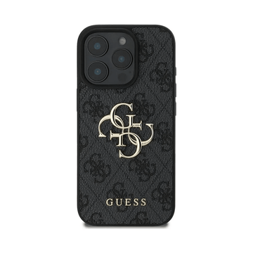 GUESS Mobile Phone Accessories GUESS MagSafe 4G PU Leather Case iPhone 16 Pro Max - Black