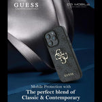 GUESS Mobile Phone Accessories GUESS MagSafe 4G PU Leather Case iPhone 16 Pro Max - Black