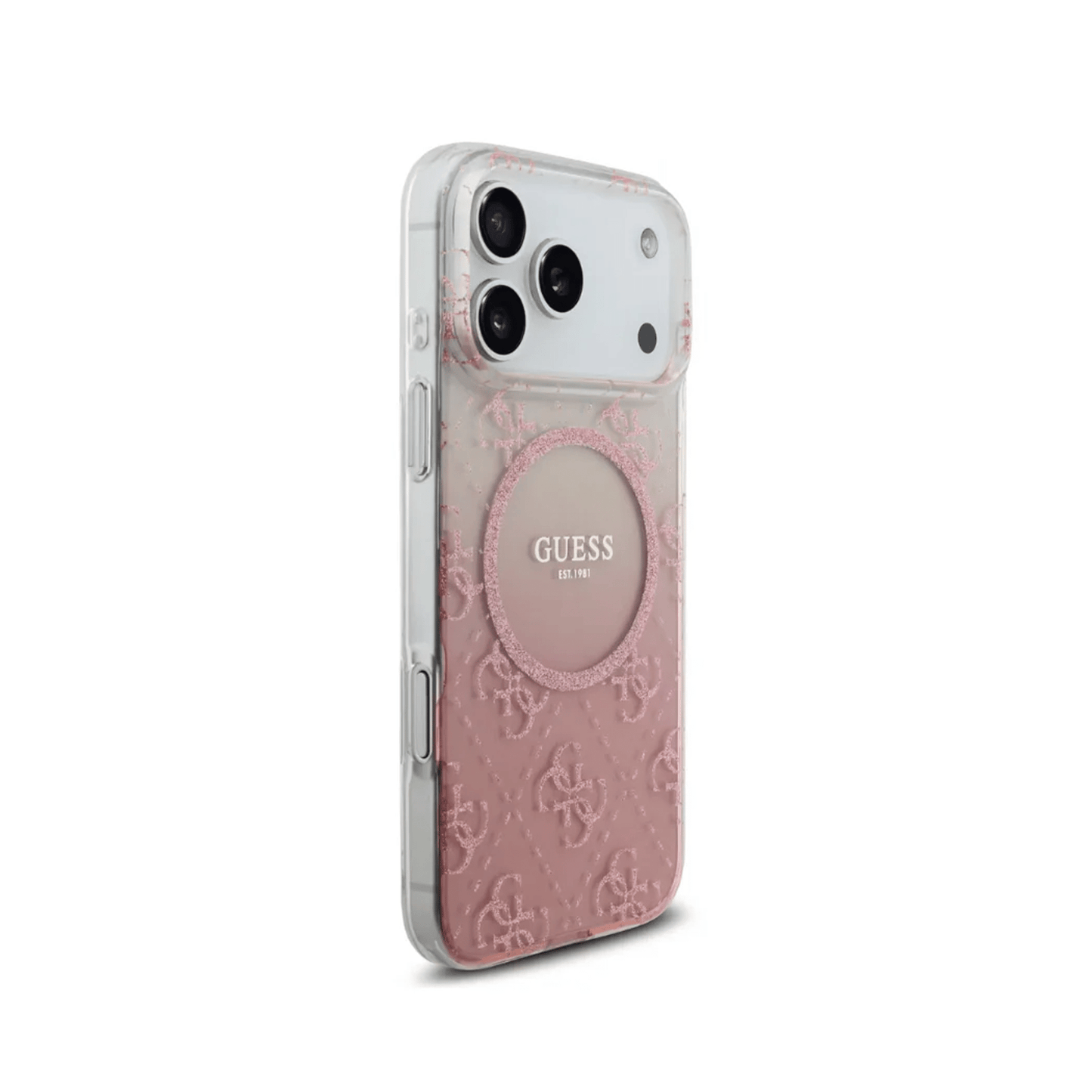 GUESS MagSafe Gradient Case with 4G Glitter Logo Pink | IPHONE 17 Series - متجر نصر