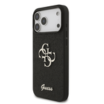 GUESS Mobile Phone Accessories IPHONE 17 - Black GUESS Glitter PU Case with Big 4G Metal Logo | IPHONE 17 Sereis | Multi Color
