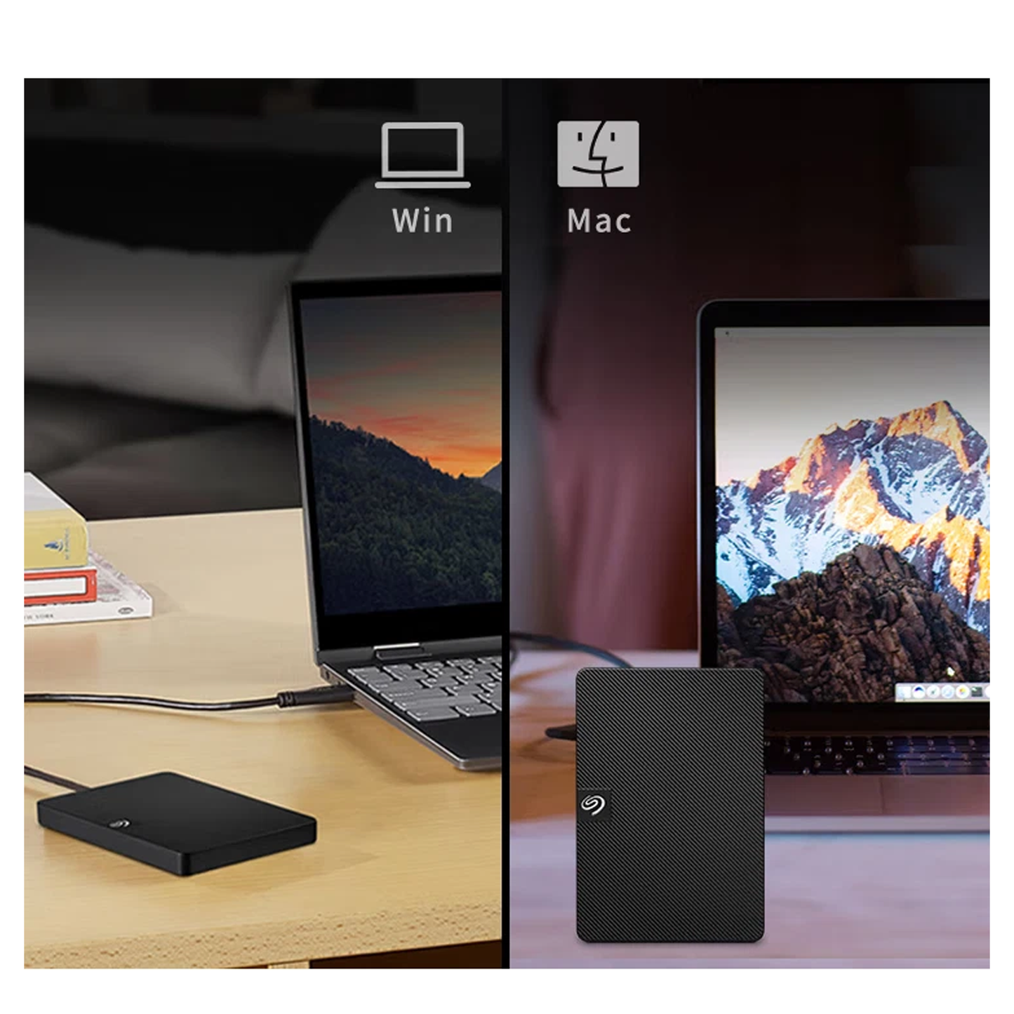 Seagate Expansion Portable, 1TB HDD, USB 3.0 For Mac & Pc متجر نصر