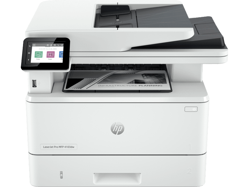 طابعة ليزر أحادية لاسلكية HP LaserJet Pro MFP 4103dw | AK - متجر نصر
