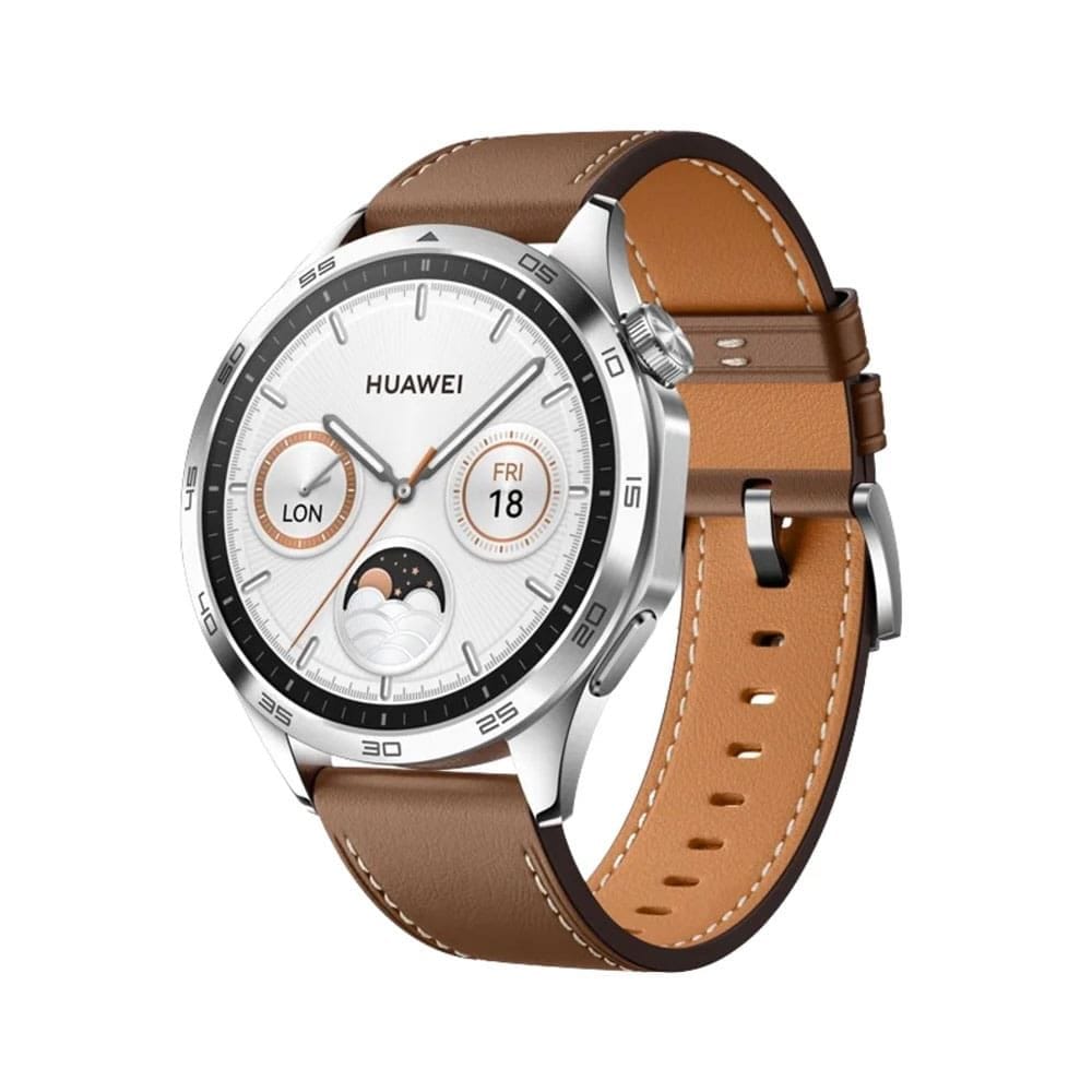 ساعة هواوي GT4 الذكية (حزام جلدي) مع هدية سماعات Honor Choice X5 -F - متجر نصر