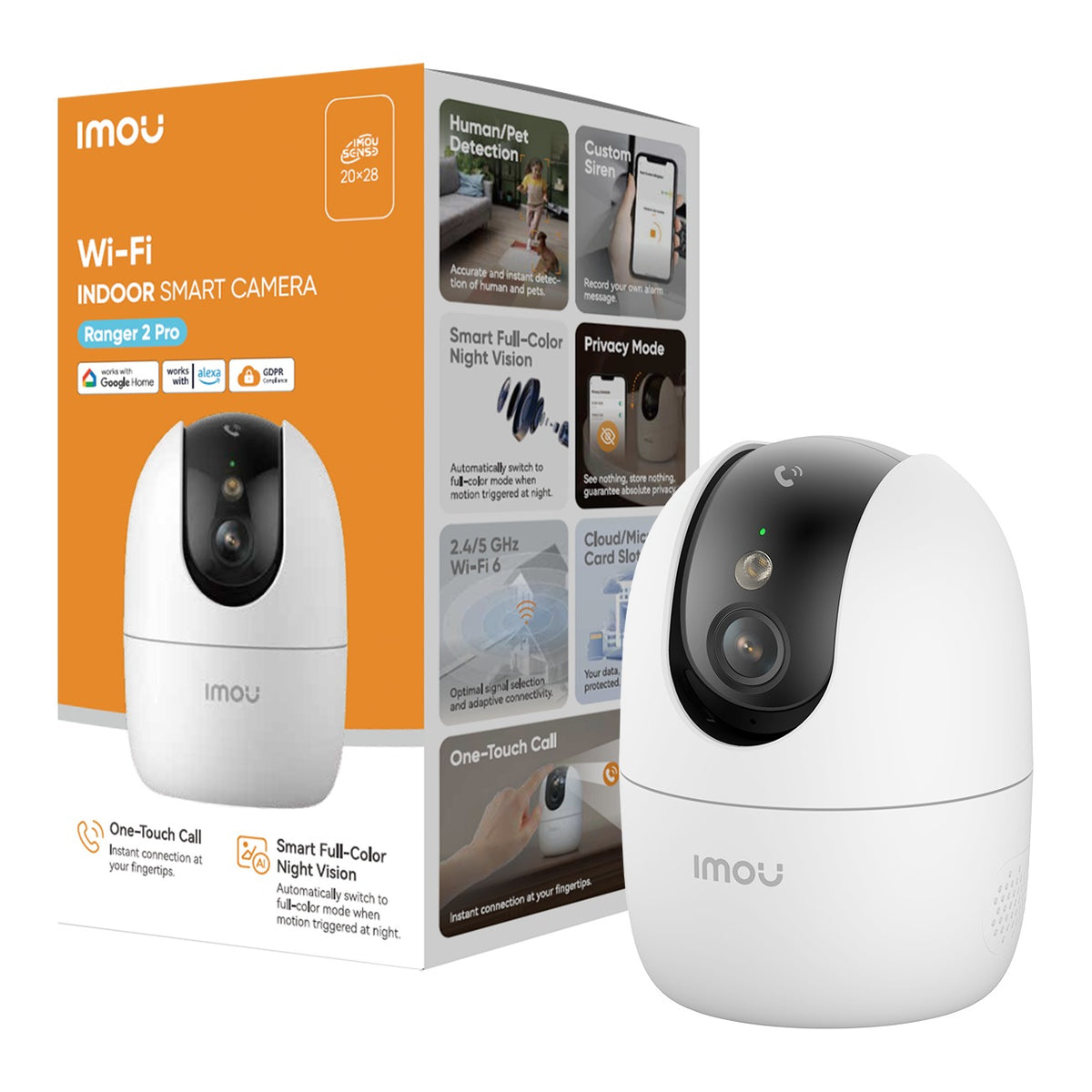 IMOU-C Ranger 2 Pro 4K 8MP Dual-Band Wi-Fi 6 Pan & Tilt Indoor Camera | IPC-S2EP-8X0S - متجر نصر