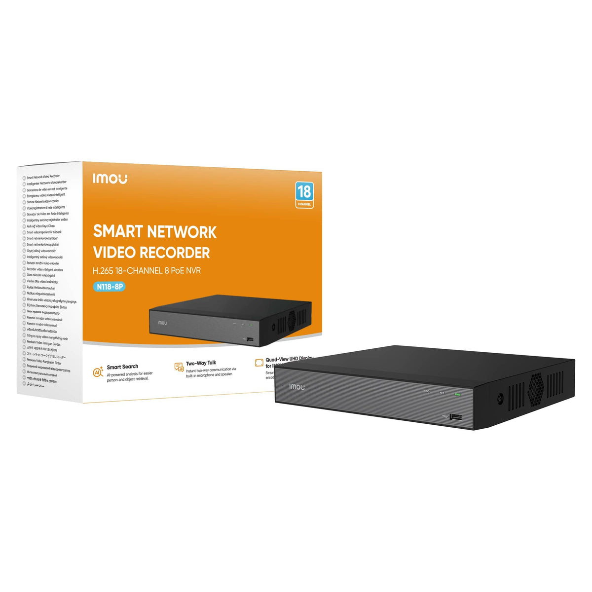 IMOU-C PoE NVR 10 / 18 / 36 Channel with 4 / 8 / 16 PoE Ports (N110-4P / N118-8P / N236-16P) | NVR-N110-4P-8A0E - متجر نصر