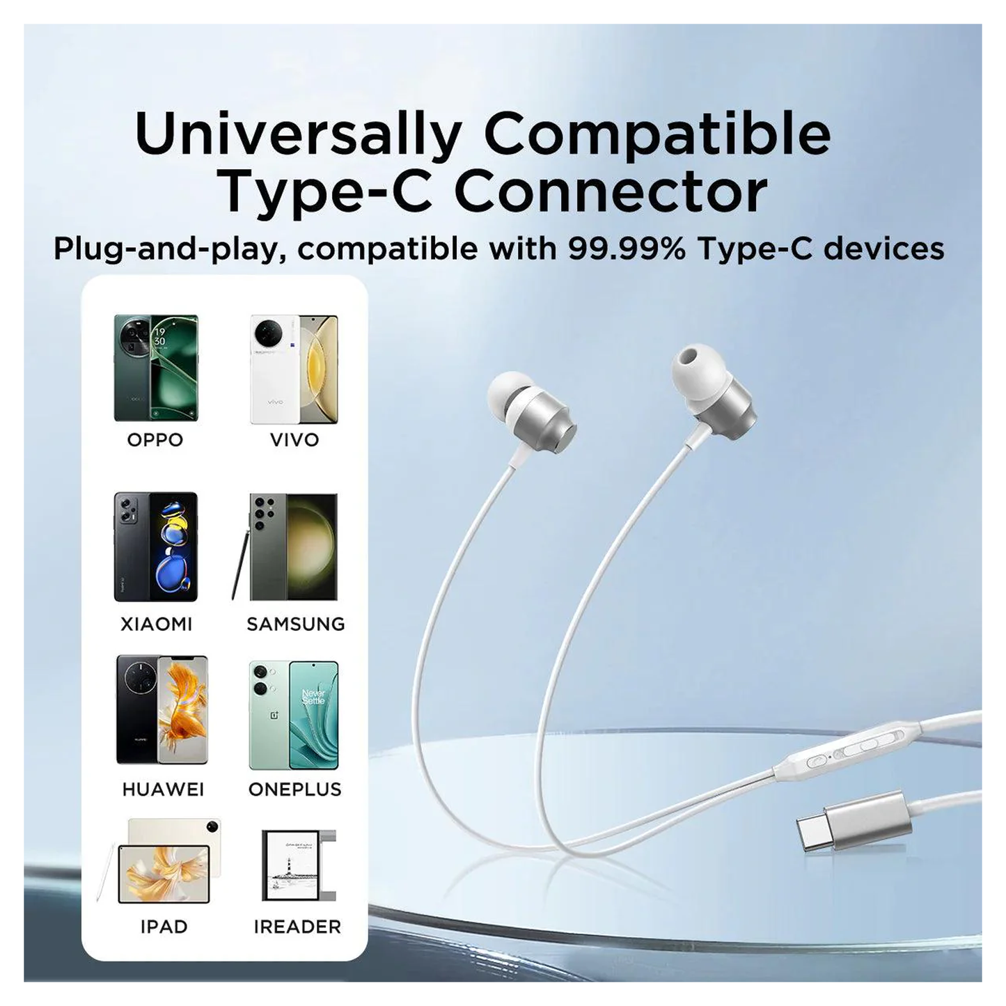 JOYROOM Type-C In-Ear Metal Wired Earbuds / JR-EC06 - متجر نصر