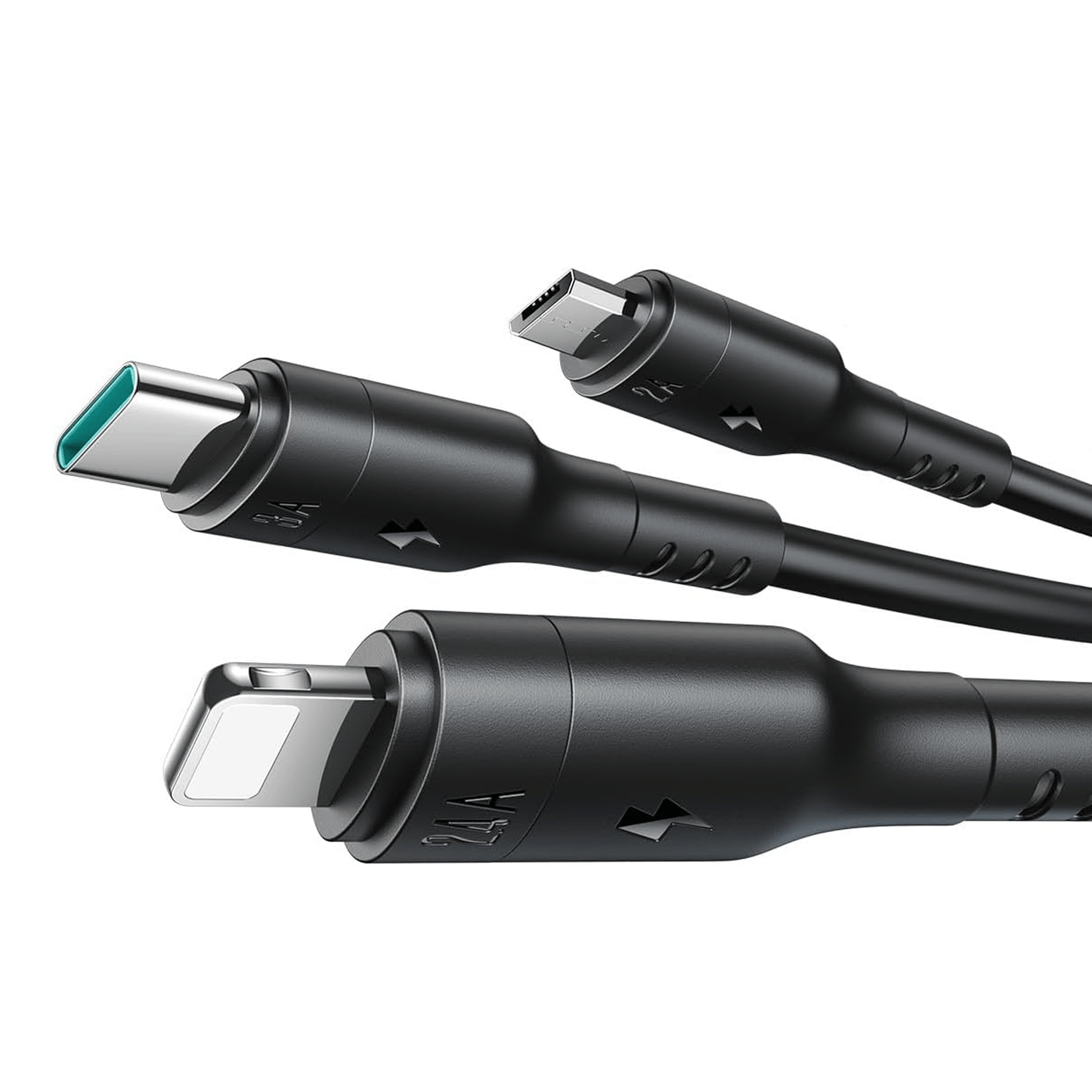 كيبل شحن 3 في 1 Joyroom S-A61 OmniGo Series USB-A إلى Type-C وLightning وMicro USB – بطول 1.2 متر - متجر نصر