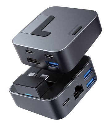 JOYROOM Accessories Space Gray JOYROOM-C J-Cube 8-in-1 USB-C Docking Station & Laptop Stand for MacBook Pro, 4K HDMI, Gigabit LAN, 100W PD Space Gray | S-H121