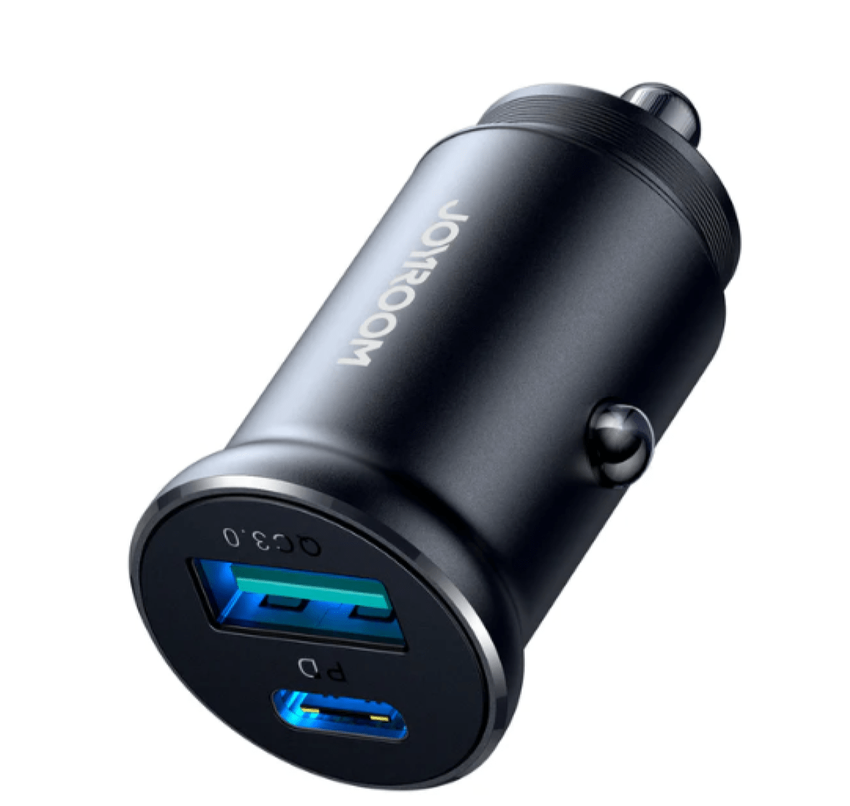 JoyRoom 30W USB A + USB C mini Metal Car Charger JR-CCN05  - متجر نصر