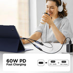 JOYROOM Mobile Phone Accessories JOYROOM Audio-Transfer Series 2-in-1 Audio Adapter (Type-C to Dual Type-C) - SY-C03