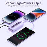 JOYROOM Mobile Phone Accessories JOYROOM Mini Power Bank 22.5W 10000mAh with Dual Cables (Purple) / JR-L012