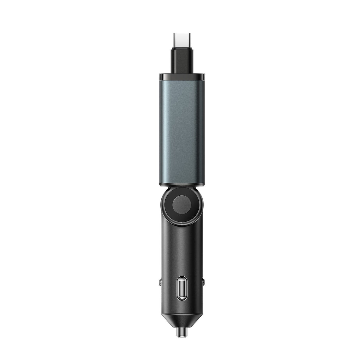 JOYROOM® 3-in-1 Car Charger with 80cm Retractable USB-C Cable, Extra USB-C and USB-A Ports, PD3.0, QC4+, PPS Dark Grey | JR-CCL07 Need check - متجر نصر