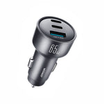 JOYROOM 65W 3-Port Fast Car Charger, 2x USB-C + 1x USB-A, PD 35W, QC 3.0 Dark Grey | JR-CCN19