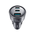 JOYROOM 65W 3-Port Fast Car Charger, 2x USB-C + 1x USB-A, PD 35W, QC 3.0 Dark Grey | JR-CCN19