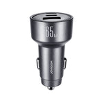JOYROOM 65W 3-Port Fast Car Charger, 2x USB-C + 1x USB-A, PD 35W, QC 3.0 Dark Grey | JR-CCN19