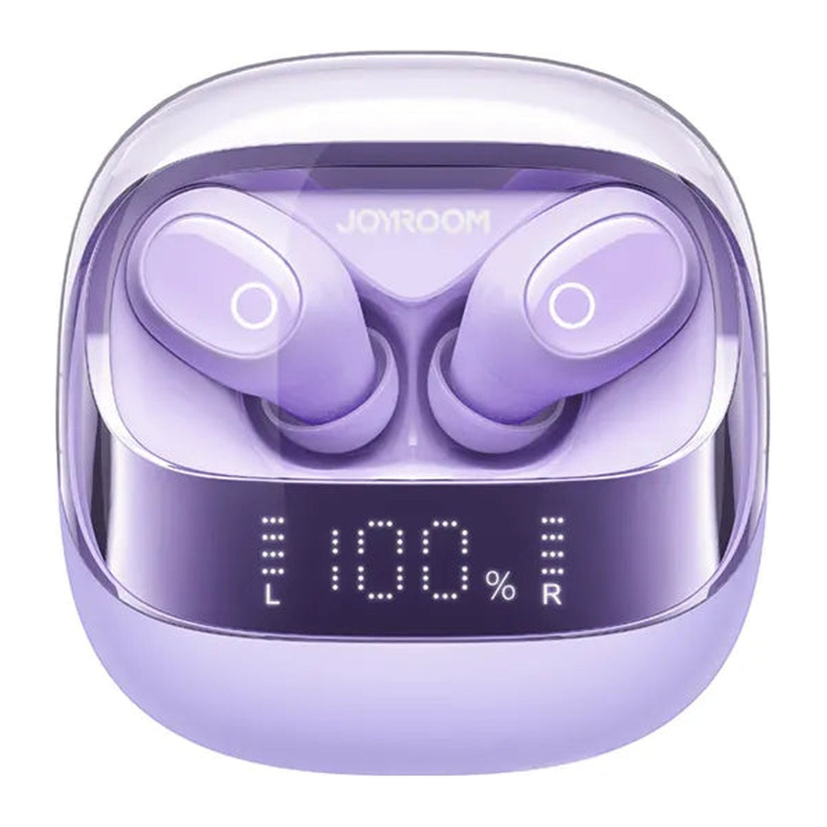 سماعات JOYROOM Jdots لاسلكية بالكامل مع علبة شحن بشاشة رقمية ذكية HD، Bluetooth 5.3، مدة تشغيل إجمالية 42 ساعة | JR-DB2 - متجر نصر