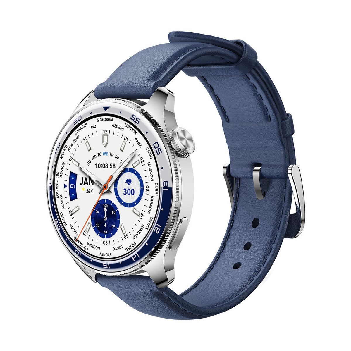 JOYROOM® Classic Bluetooth Calling Smart Watch, 1.43" AMOLED 1000 Nits 60Hz, Smart Crown, Bluetooth 5.4, 100+ Sports Modes, IP68, 7-10 Days Battery Silver | JR-FC3 - متجر نصر