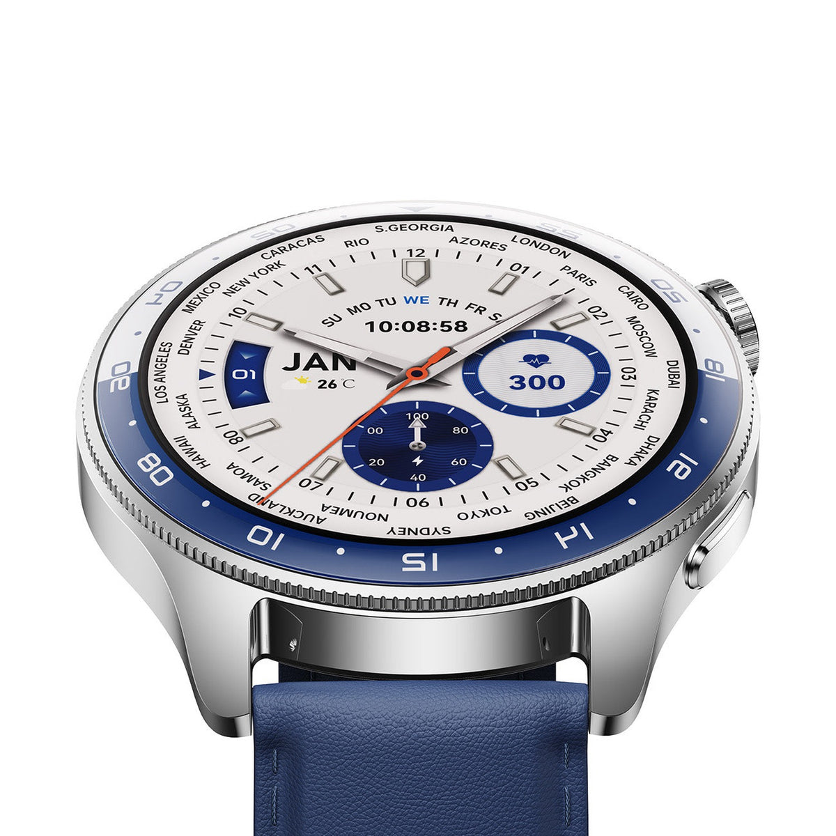 JOYROOM® Classic Bluetooth Calling Smart Watch, 1.43" AMOLED 1000 Nits 60Hz, Smart Crown, Bluetooth 5.4, 100+ Sports Modes, IP68, 7-10 Days Battery Silver | JR-FC3 - متجر نصر