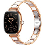 JOYROOM Starlight Bluetooth Calling Smart Watch, 1.7" AMOLED 1000 Nits, Ceramic-Metal Bracelet + Silicone Strap, Bluetooth 5.4, 1ATM Gold | JR-FS1