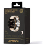 JOYROOM Starlight Bluetooth Calling Smart Watch, 1.7" AMOLED 1000 Nits, Ceramic-Metal Bracelet + Silicone Strap, Bluetooth 5.4, 1ATM Gold | JR-FS1