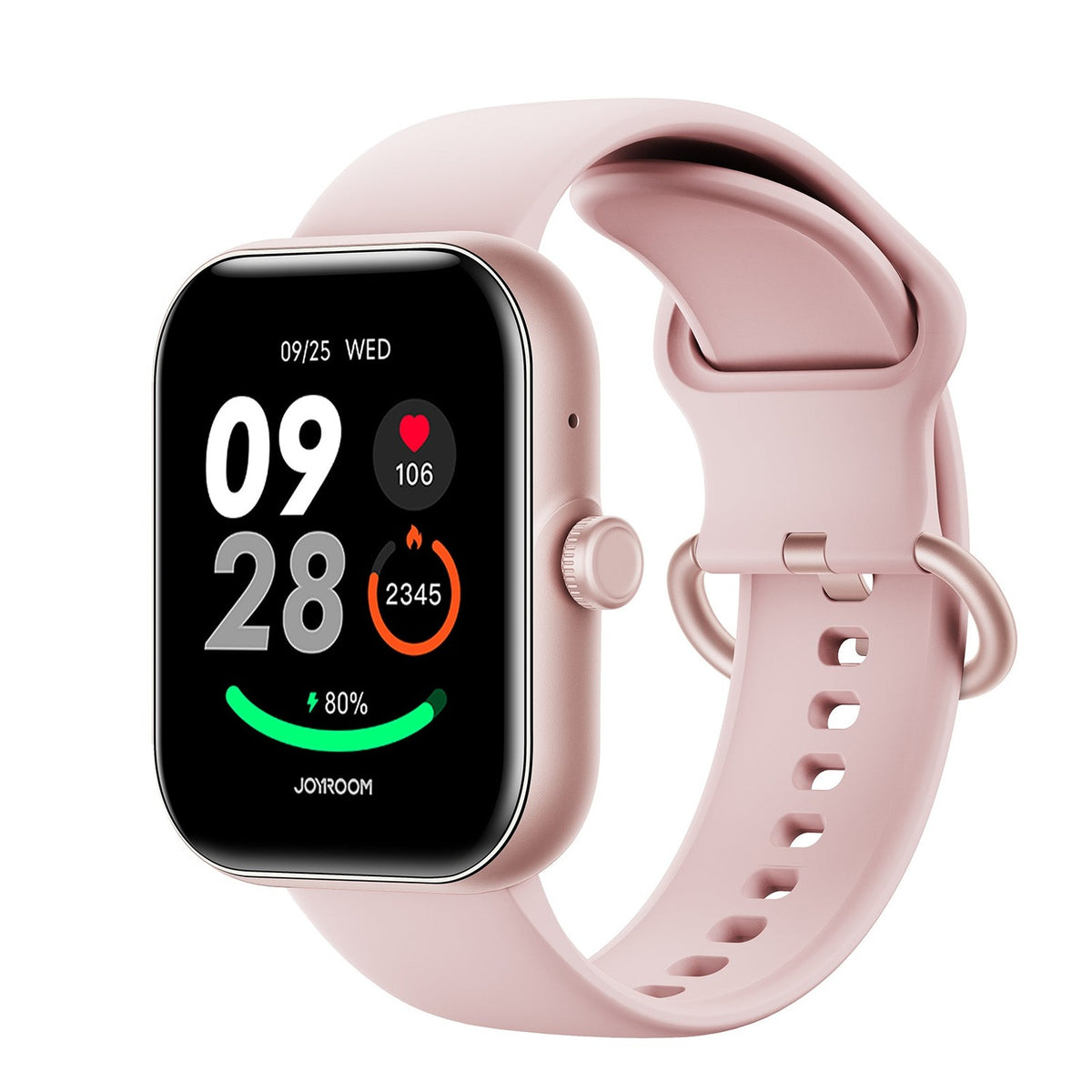 JOYROOM® Fit-life Bluetooth Calling Smart Watch, 1.96" HD Display, Bluetooth 5.4, 100 Sports Modes, Two Straps, 1ATM, 8-12 Days Battery Rose Gold | JR-FT5 Plus - متجر نصر