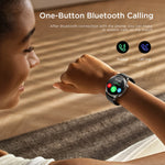 JOYROOM Venture Bluetooth Calling Smart Watch, 1.43" AMOLED 466x466, Always-On Display, Bluetooth 5.3, 110+ Sports Modes, 1ATM, 20 Days Battery Sunset Grey | JR-FV1