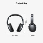 JOYROOM JHead Hybrid ANC Wireless Over-Ear Headphones, Bluetooth 5.4, 40mm Drivers, Up to 120H Playtime, Dual-Device Connection Black | JR-JH1