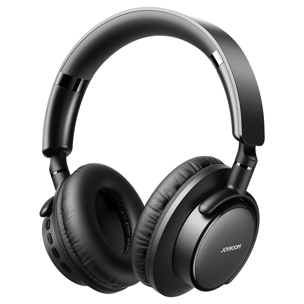 JOYROOM® Wireless Over-Ear Bluetooth 5.0 Headphones, 40mm Drivers, Wired AUX Mode, FM Radio, Foldable Black | JR-OH1 - متجر نصر