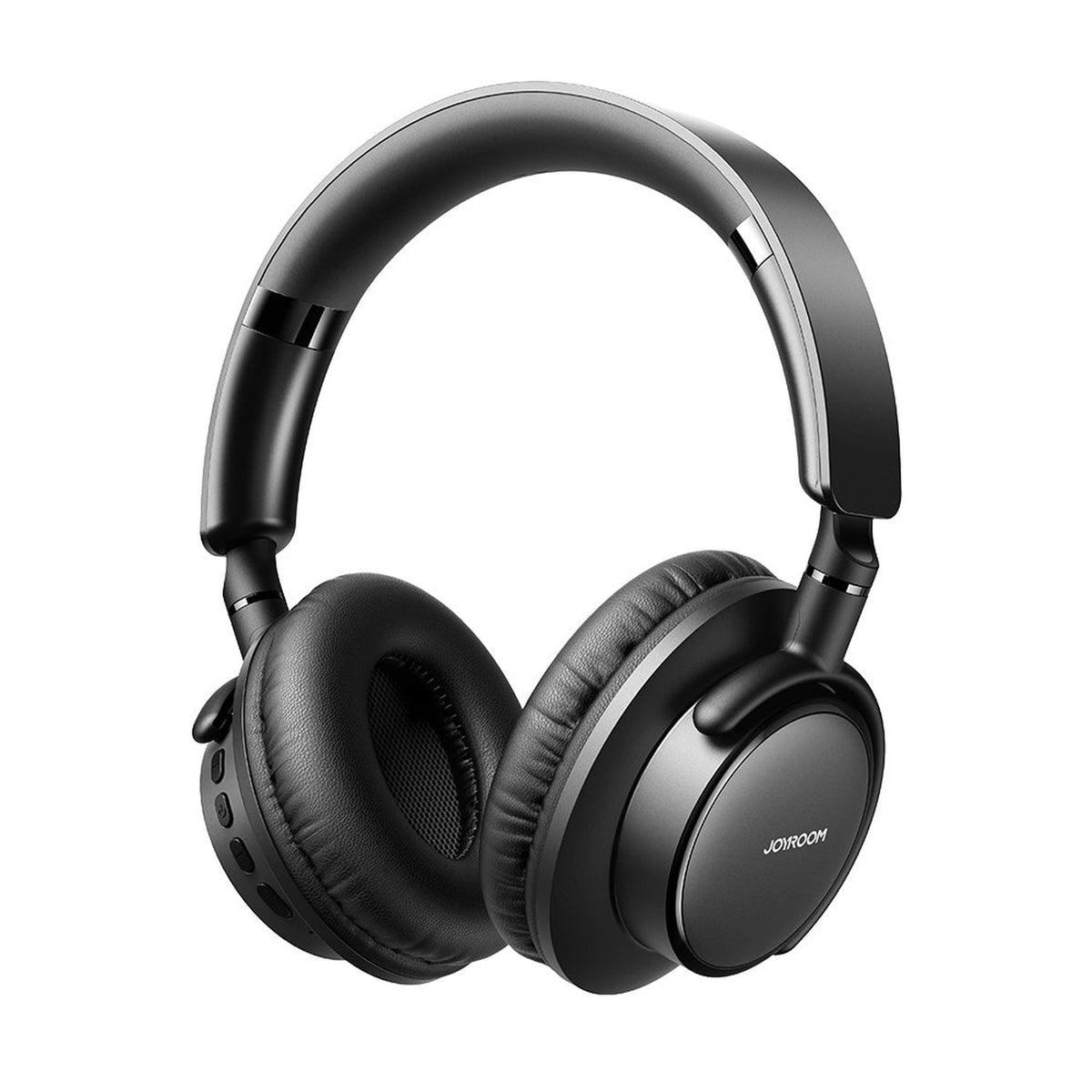 JOYROOM® Wireless Over-Ear Bluetooth 5.0 Headphones, 40mm Drivers, Wired AUX Mode, FM Radio, Foldable Black | JR-OH1 - متجر نصر