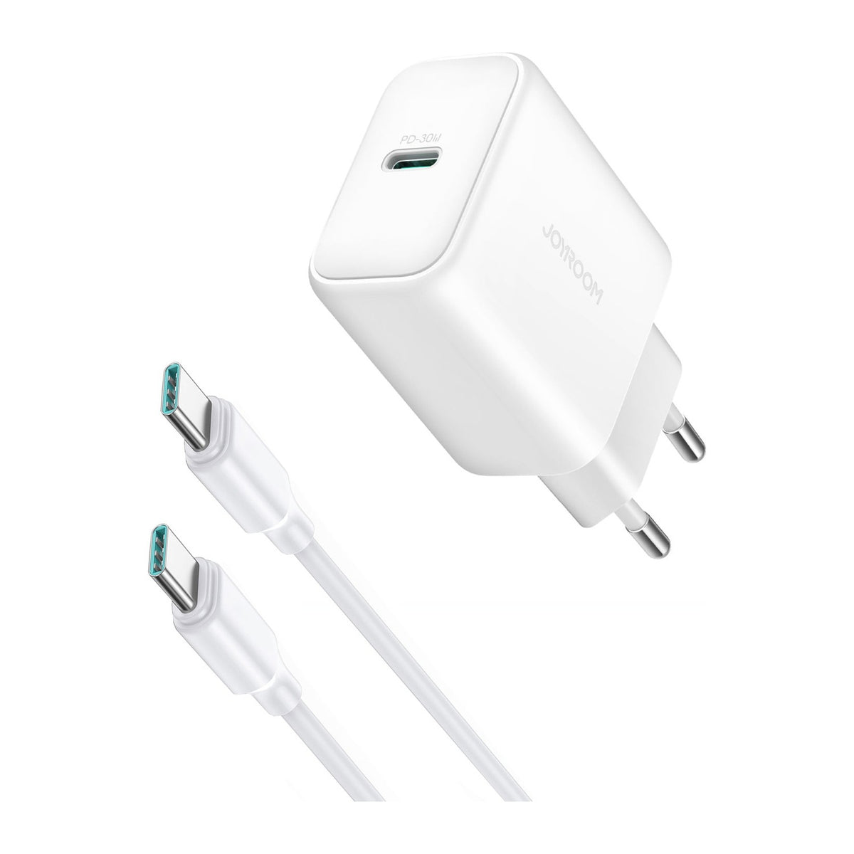 JOYROOM® 30W USB-C PD Fast Wall Charger, PD/QC3.0/PPS, EU Plug White | JR-TCF24 - متجر نصر