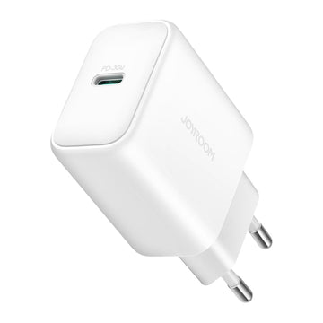 JOYROOM 30W USB-C PD Fast Wall Charger, PD/QC3.0/PPS, EU Plug White | JR-TCF24