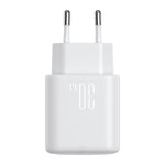 JOYROOM 30W USB-C PD Fast Wall Charger, PD/QC3.0/PPS, EU Plug White | JR-TCF24