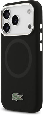 LACOSTE Mobile Phone Accessories Black iPhone 17 Pro LACOSTE HARD CASE MAGSAFE SILICONE  W/ METAL LOGO | IPHONE 17 Series