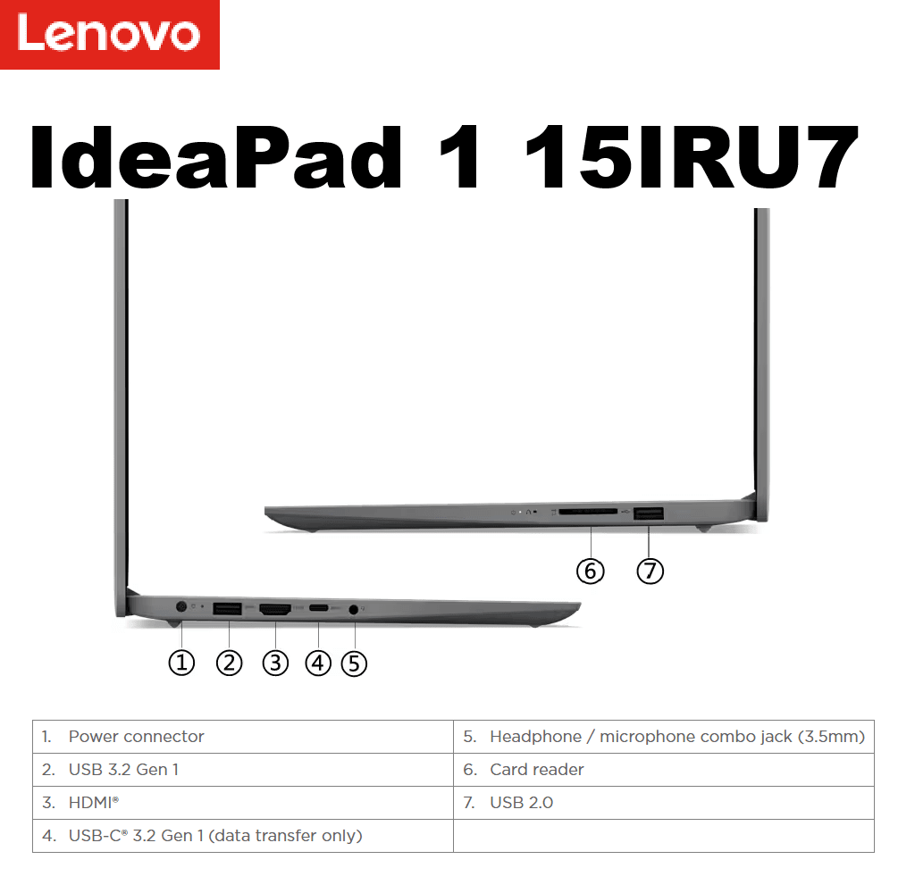 Lenovo Ideapad 1 15IRU7 Touchscreen | i5‑1335U | 8 GB RAM | 256 GB SSD - متجر نصر