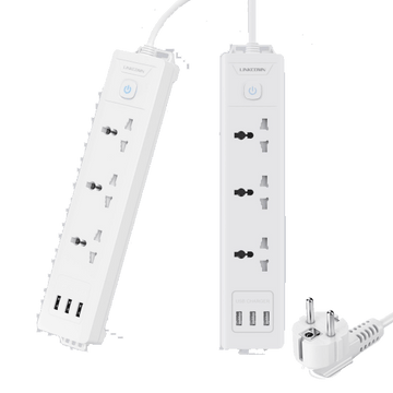 Linkcomm Accessories 1.6m Cable + 3USB with EU Plug Linkcomm 3 outlets Power Strip (Multi Options)