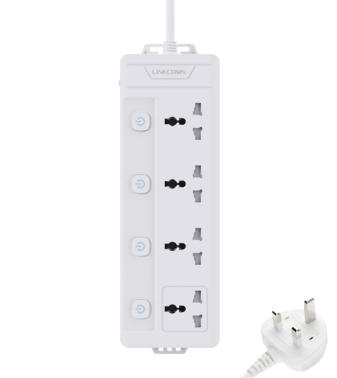 Linkcomm 4 outlets Power Strip (Multi-Options) - متجر نصر