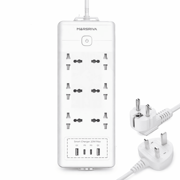 Linkcomm Accessories Linkcomm 6 Outlets Power Strip ًWith USB Ports (Multi-Options)
