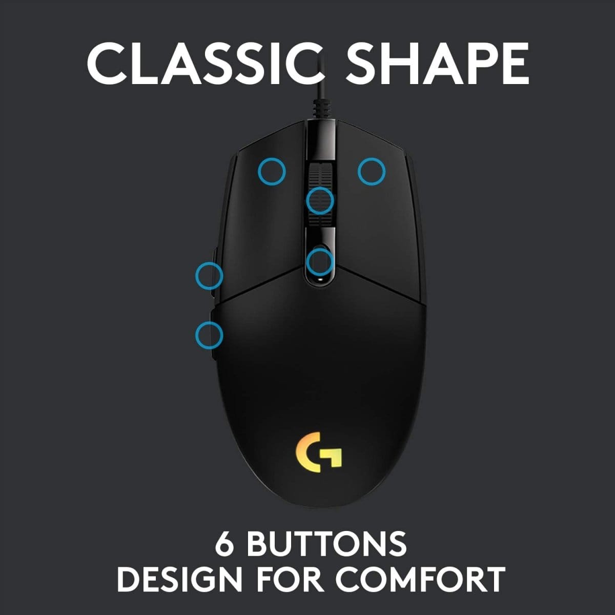 ماوس الألعاب بستة أزرار Logitech G102 LIGHTSYNC RGB - متجر نصر