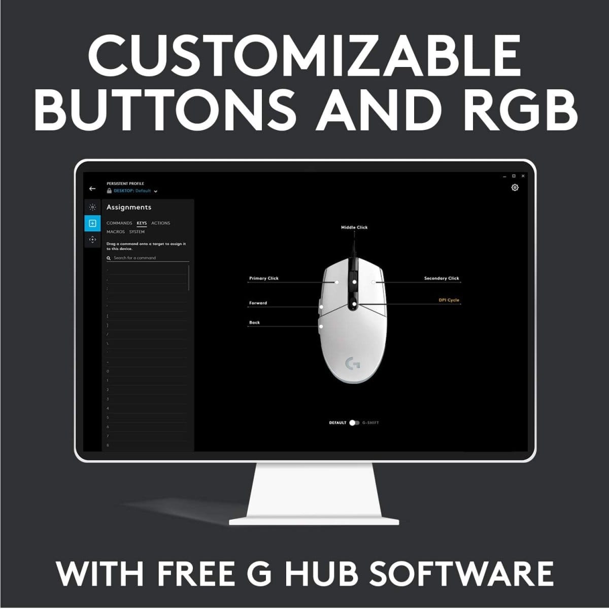 ماوس الألعاب بستة أزرار Logitech G102 LIGHTSYNC RGB - متجر نصر