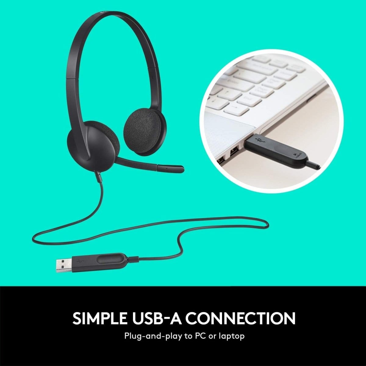 سماعة رأس Logitech H340 USB - متجر نصر