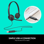 Logitech Accessories Logitech H340 USB Headset