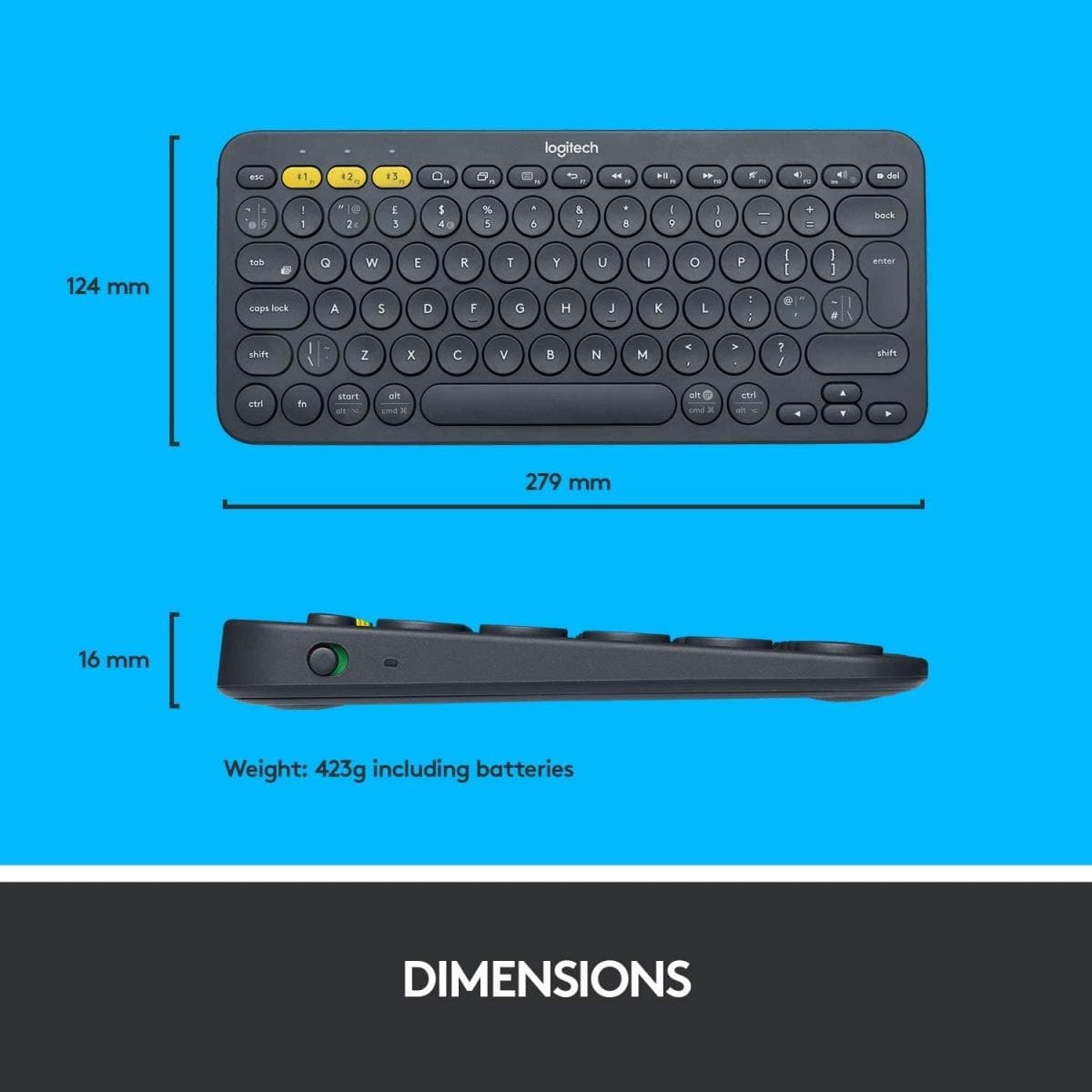 Logitech K380 Multi-Device Bluetooth Keyboard - متجر نصر