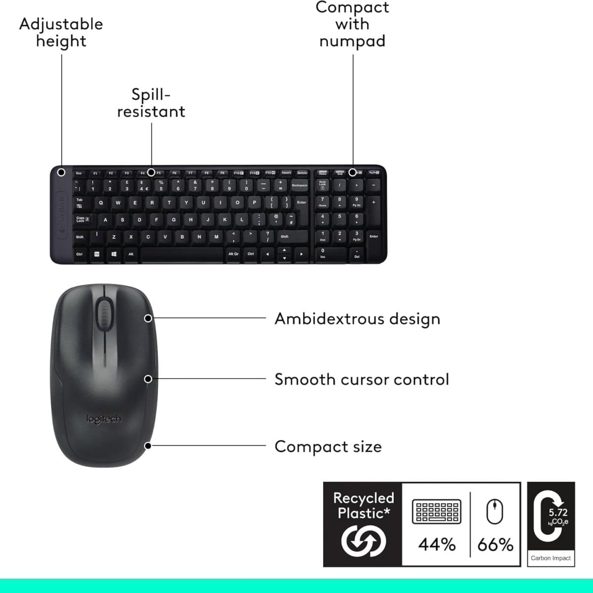 Logitech MK220 Wireless Keyboard and Mouse Combo - متجر نصر