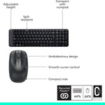 Logitech Accessories Logitech MK220 Wireless Keyboard and Mouse Combo