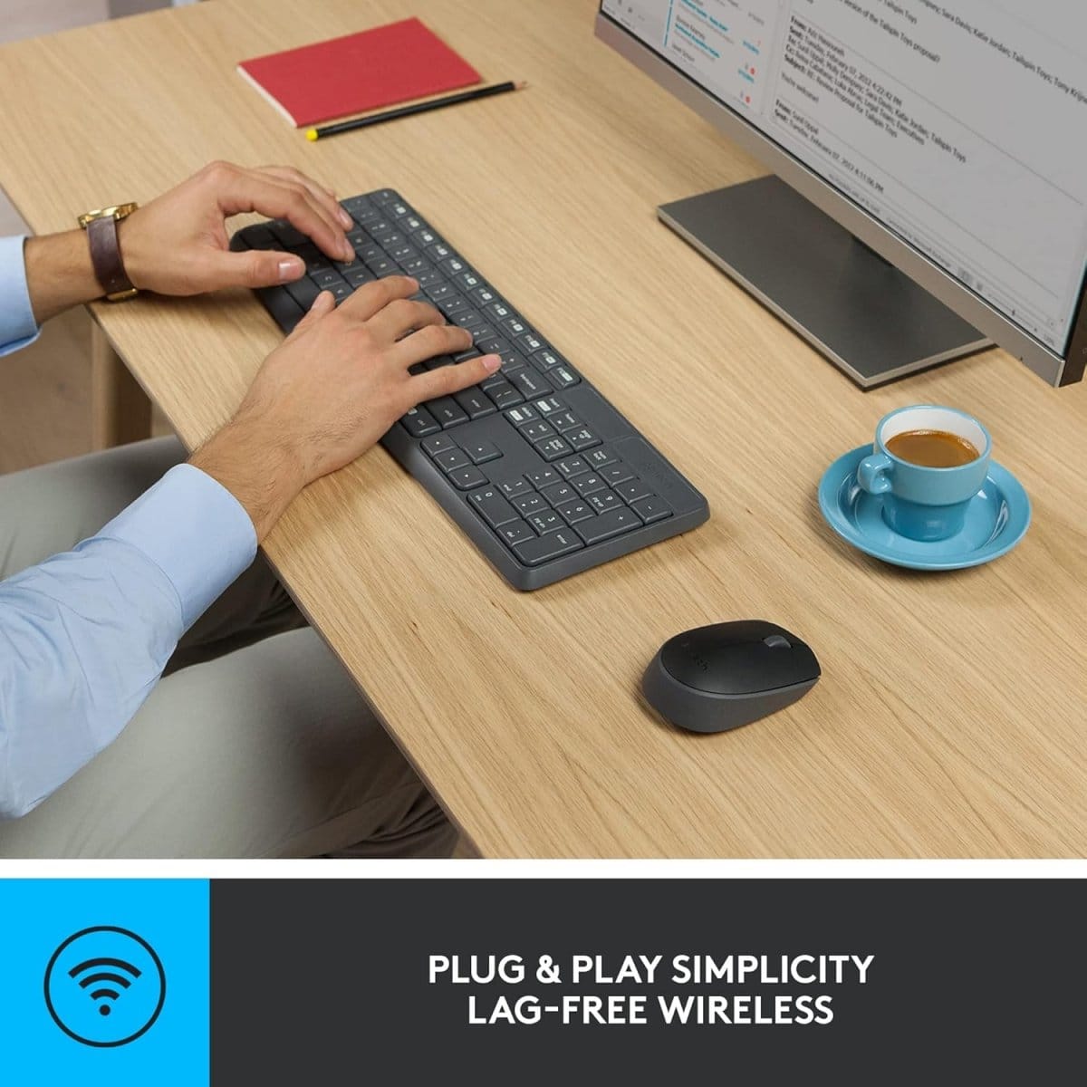Logitech MK235 Wireless Keyboard and Mouse Combo - متجر نصر