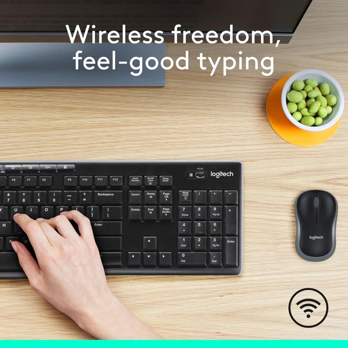 مجموعة لوحة المفاتيح والماوس اللاسلكية Logitech MK270 - متجر نصر